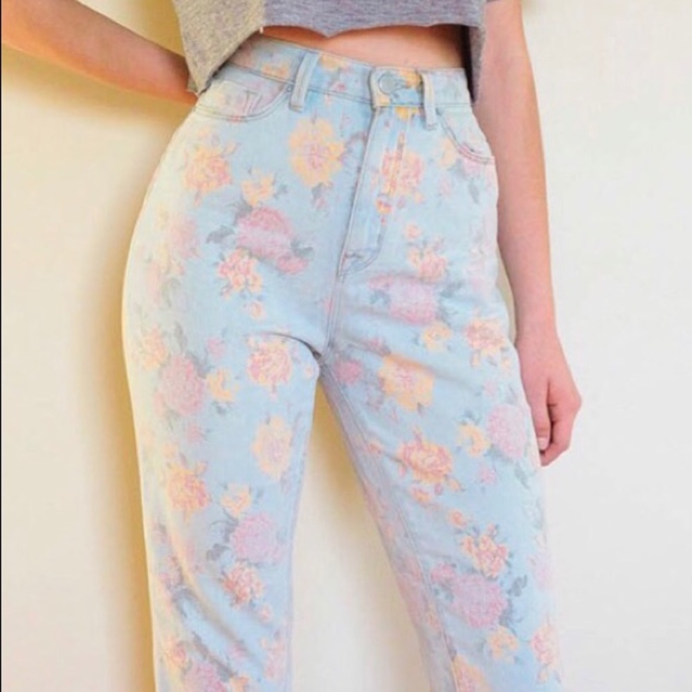 BDG floral mom jeans